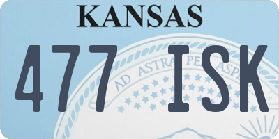 KS license plate 477ISK