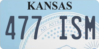 KS license plate 477ISM