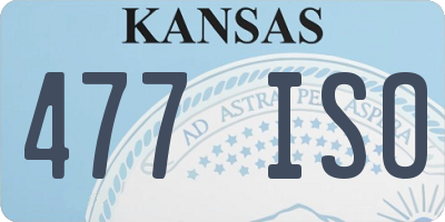 KS license plate 477ISO