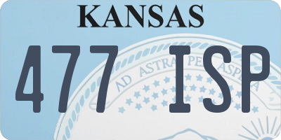KS license plate 477ISP