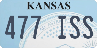 KS license plate 477ISS