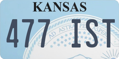 KS license plate 477IST