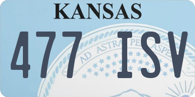 KS license plate 477ISV