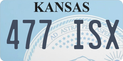 KS license plate 477ISX