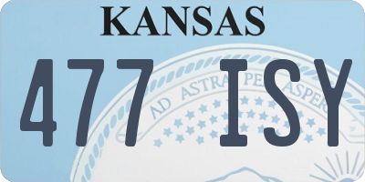 KS license plate 477ISY