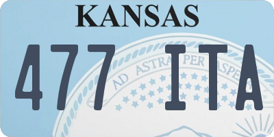 KS license plate 477ITA
