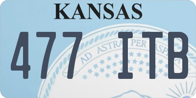 KS license plate 477ITB