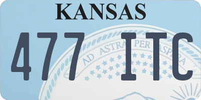 KS license plate 477ITC