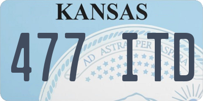 KS license plate 477ITD