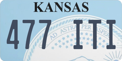 KS license plate 477ITI