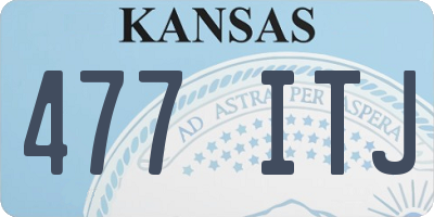 KS license plate 477ITJ