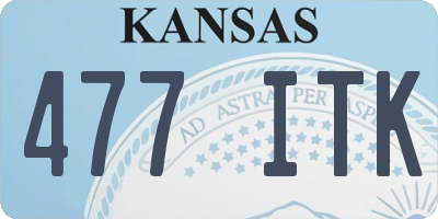 KS license plate 477ITK