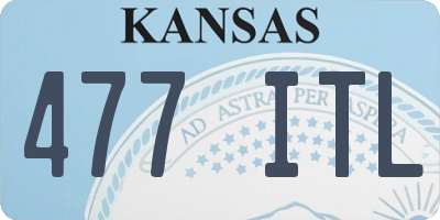 KS license plate 477ITL