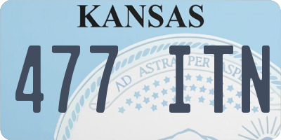 KS license plate 477ITN