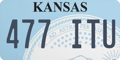 KS license plate 477ITU