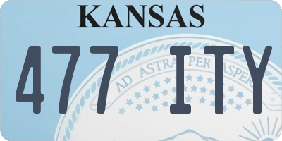 KS license plate 477ITY