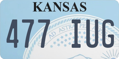 KS license plate 477IUG