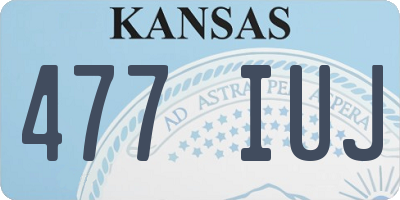 KS license plate 477IUJ