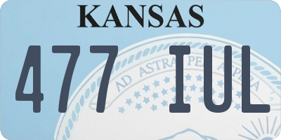 KS license plate 477IUL