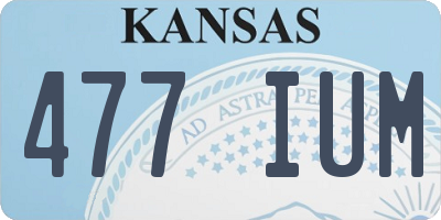 KS license plate 477IUM