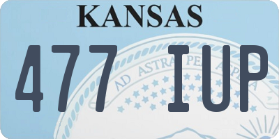 KS license plate 477IUP