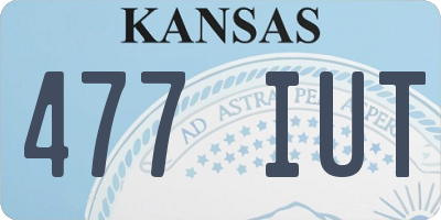 KS license plate 477IUT