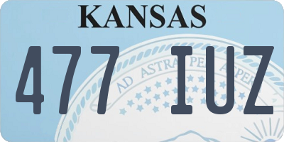 KS license plate 477IUZ