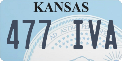 KS license plate 477IVA