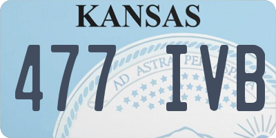 KS license plate 477IVB