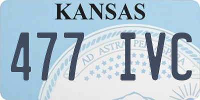 KS license plate 477IVC