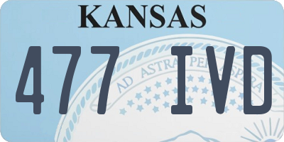 KS license plate 477IVD