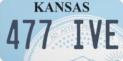 KS license plate 477IVE