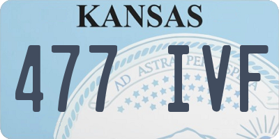 KS license plate 477IVF