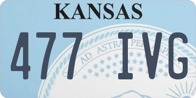 KS license plate 477IVG