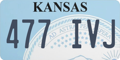 KS license plate 477IVJ