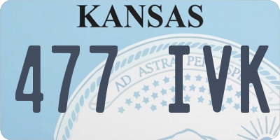 KS license plate 477IVK