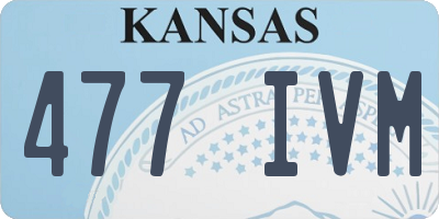 KS license plate 477IVM