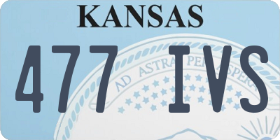 KS license plate 477IVS