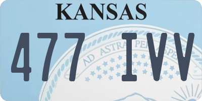 KS license plate 477IVV