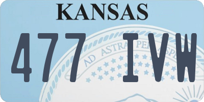 KS license plate 477IVW