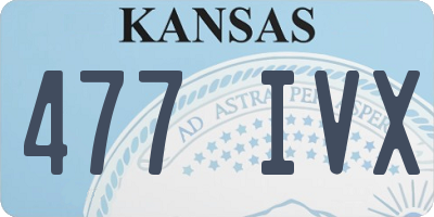 KS license plate 477IVX