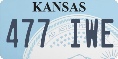 KS license plate 477IWE