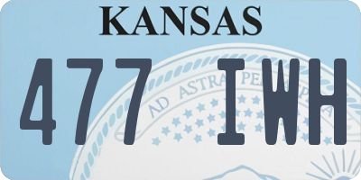 KS license plate 477IWH