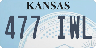 KS license plate 477IWL