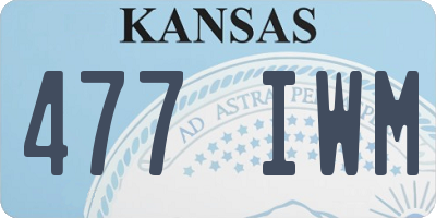 KS license plate 477IWM