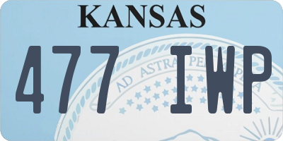 KS license plate 477IWP