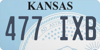 KS license plate 477IXB