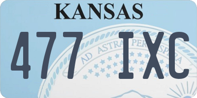 KS license plate 477IXC