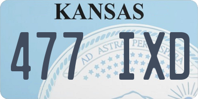 KS license plate 477IXD