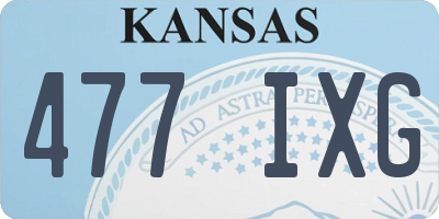 KS license plate 477IXG